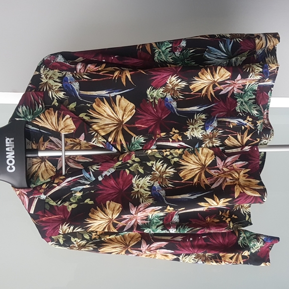 Zara Tops - Zara Basics Floral Button Down Shirt